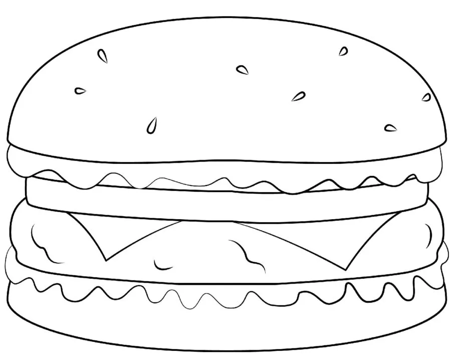 Dibujos para colorear e imprimir Hamburger