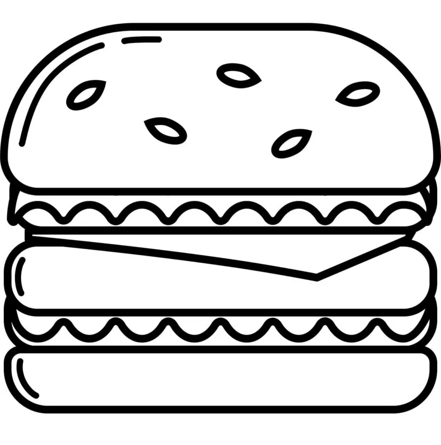 Dibujos para colorear e imprimir Hamburger