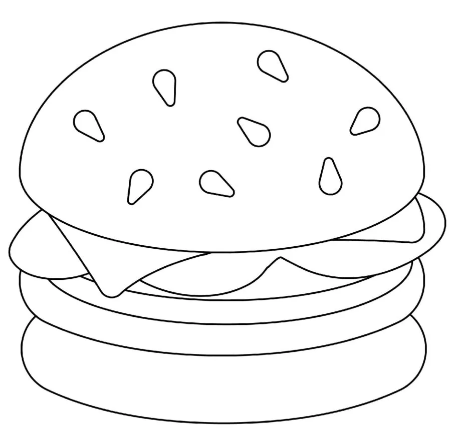 Dibujos para colorear e imprimir Hamburger