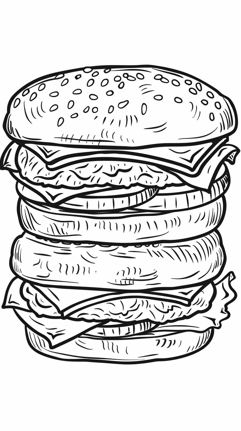 Dibujos para colorear e imprimir Hamburger