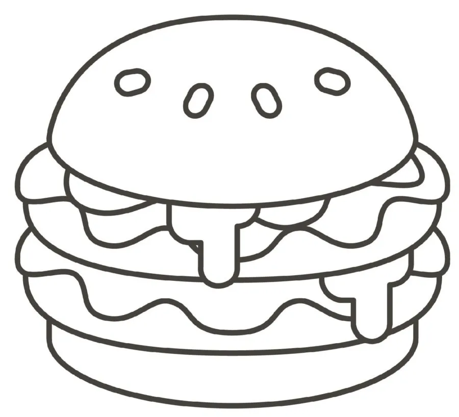 Dibujos para colorear e imprimir Hamburger