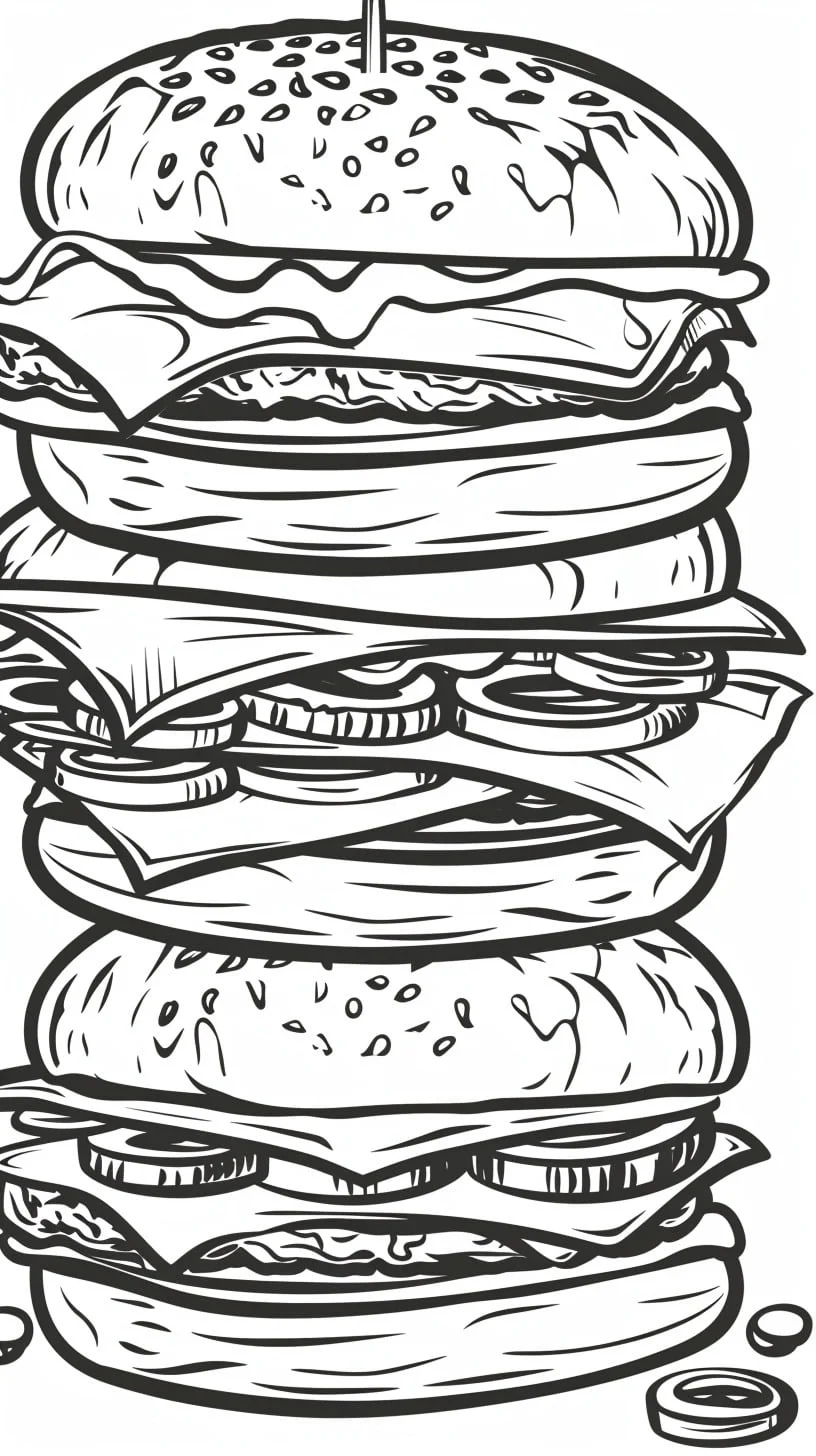 Dibujos para colorear e imprimir Hamburger