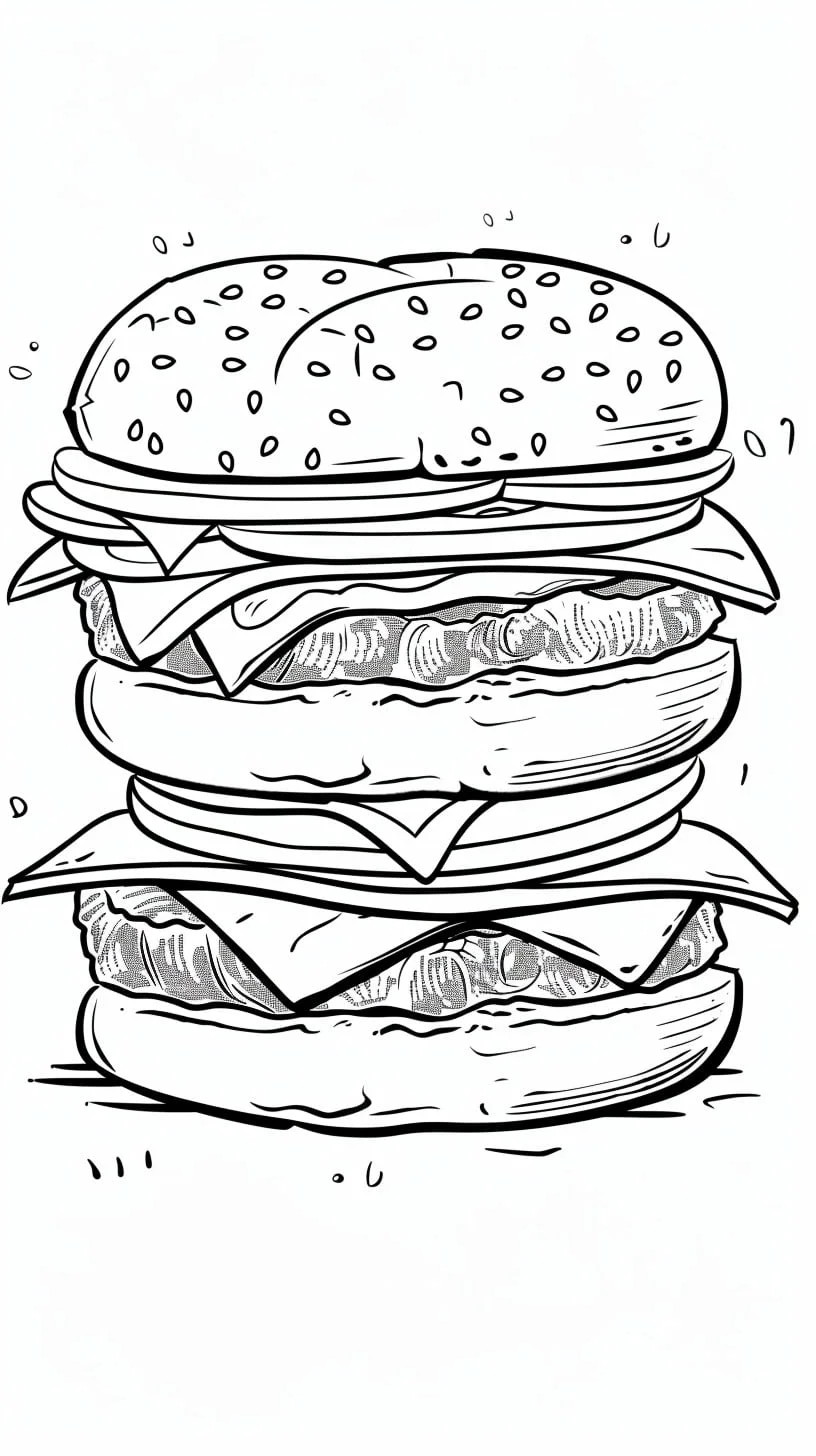 Dibujos para colorear e imprimir Hamburger