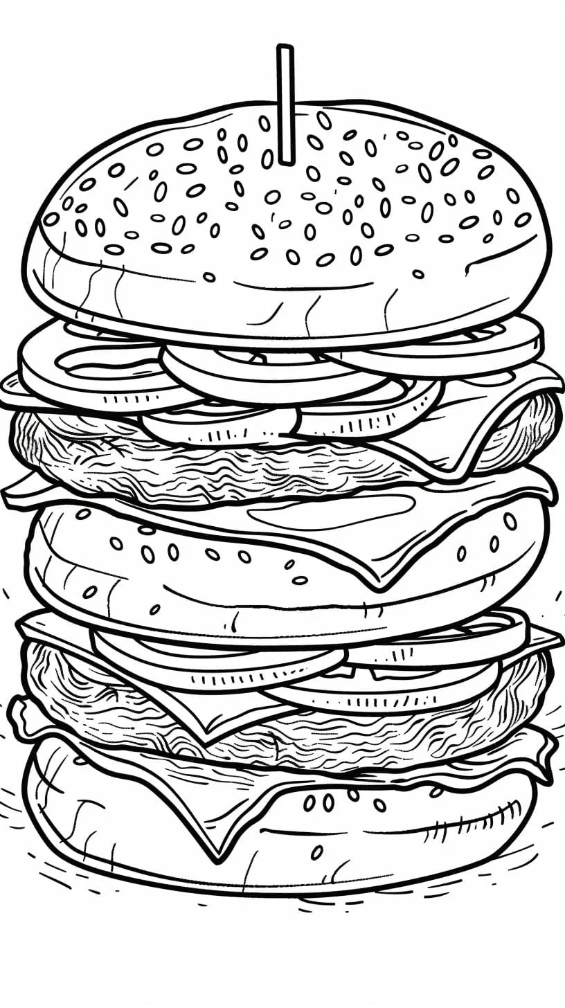 Dibujos para colorear e imprimir Hamburger