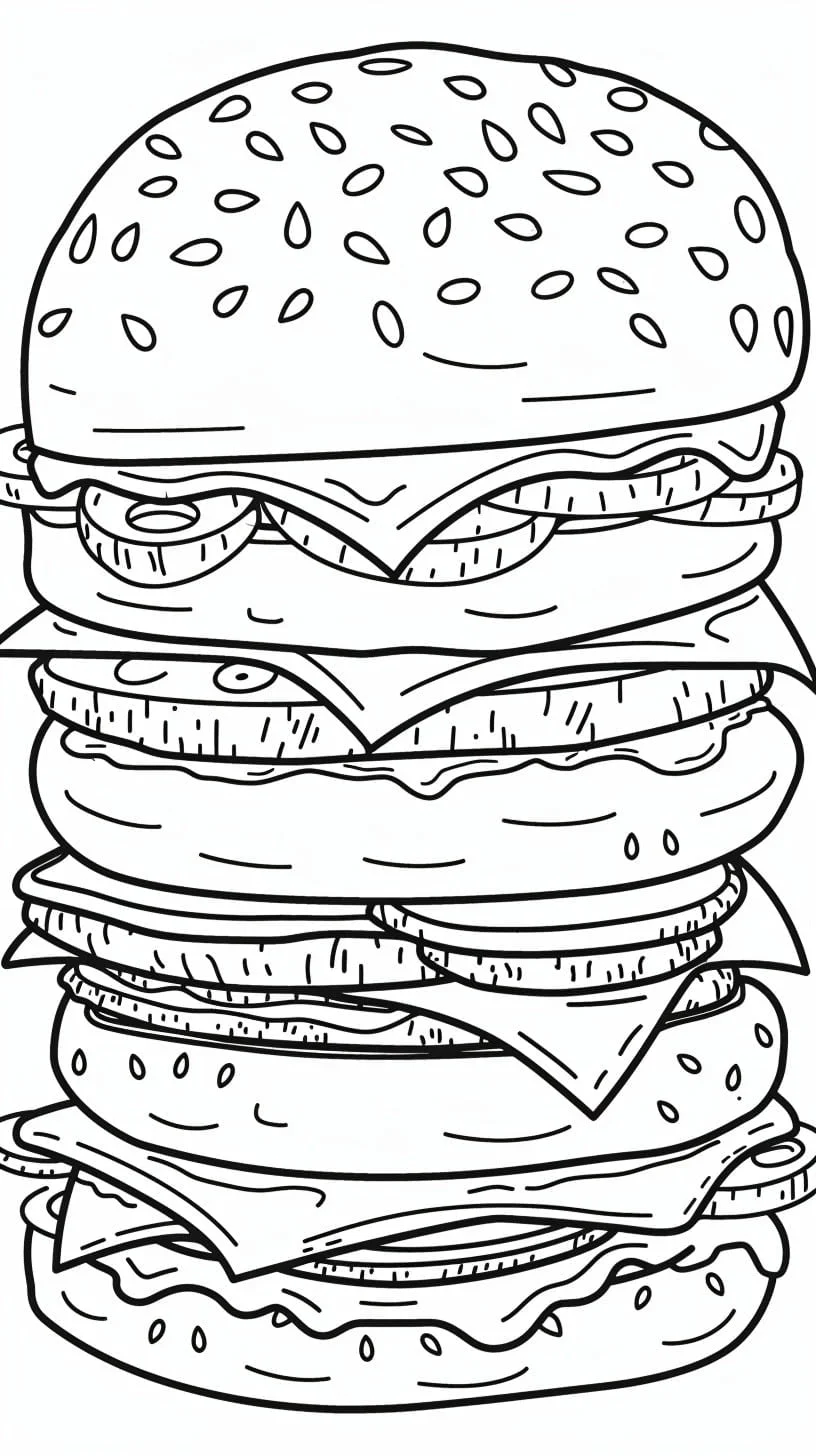 Dibujos para colorear e imprimir Hamburger