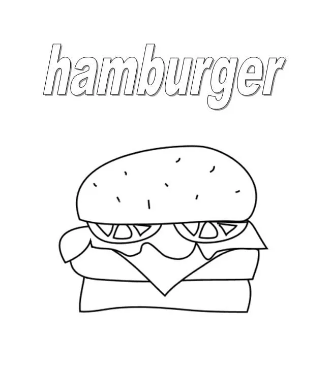 Dibujos para colorear e imprimir Hamburger