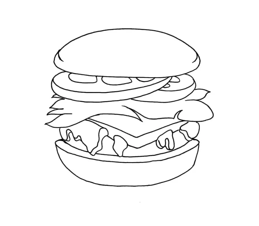 Dibujos para colorear e imprimir Hamburger