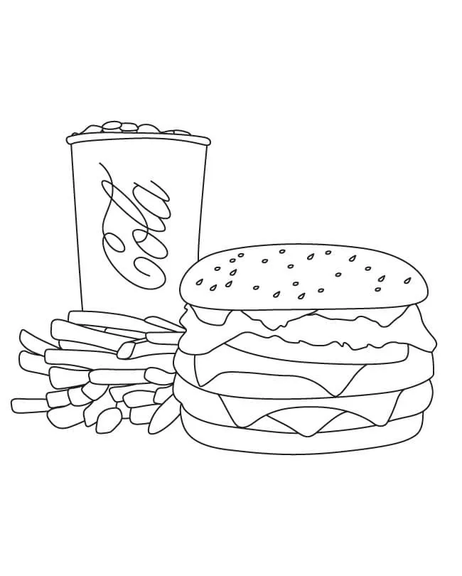 Dibujos para colorear e imprimir Hamburger