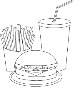 Hamburger coloring pages 9