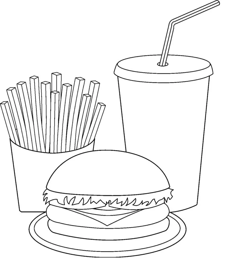 Hamburger coloring pages 9