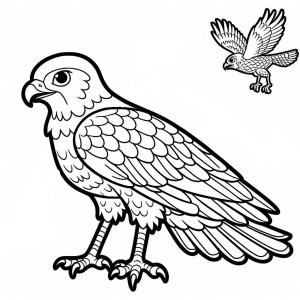 Hawk coloring pages 20