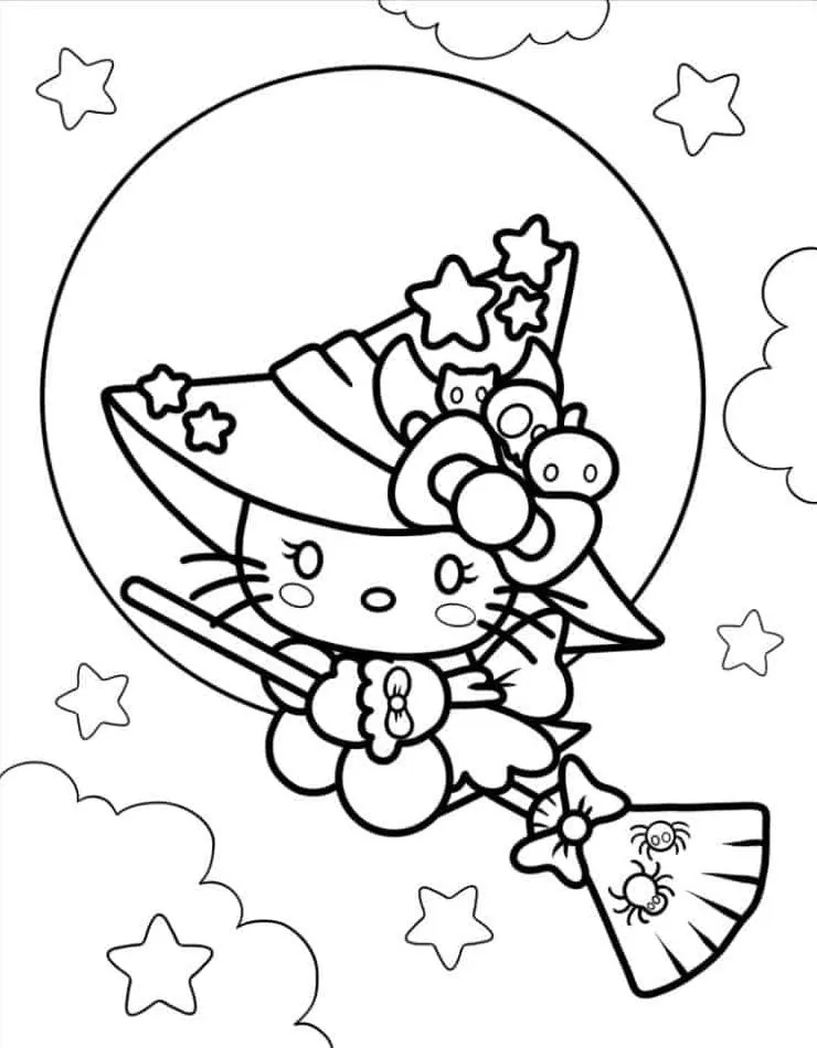 Dibujos para colorear e imprimir Hello Kitty