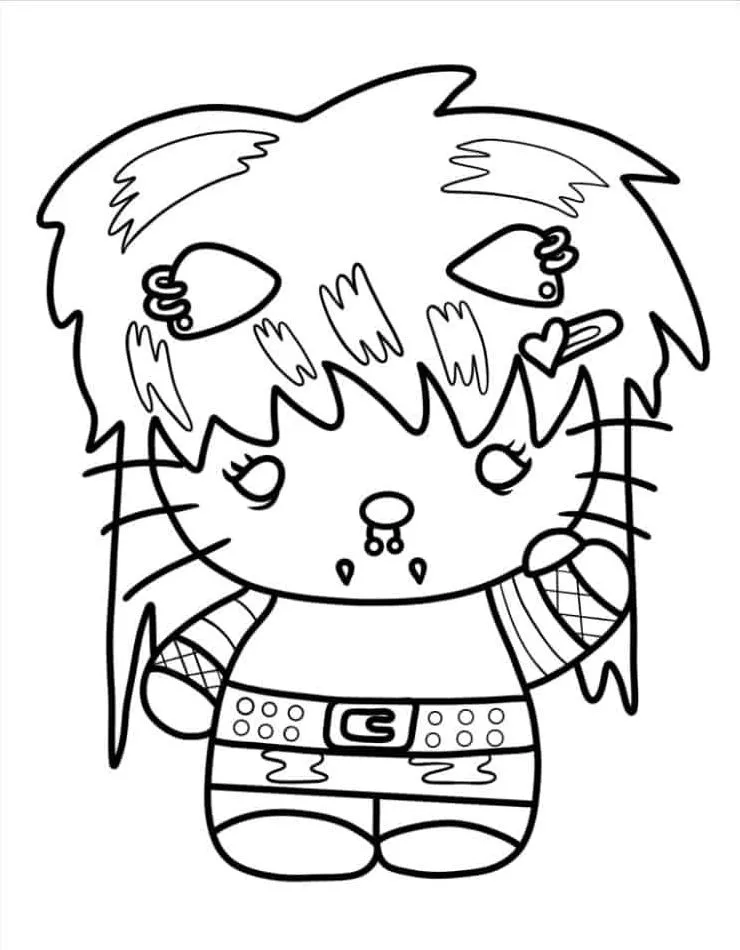 Dibujos para colorear e imprimir Hello Kitty