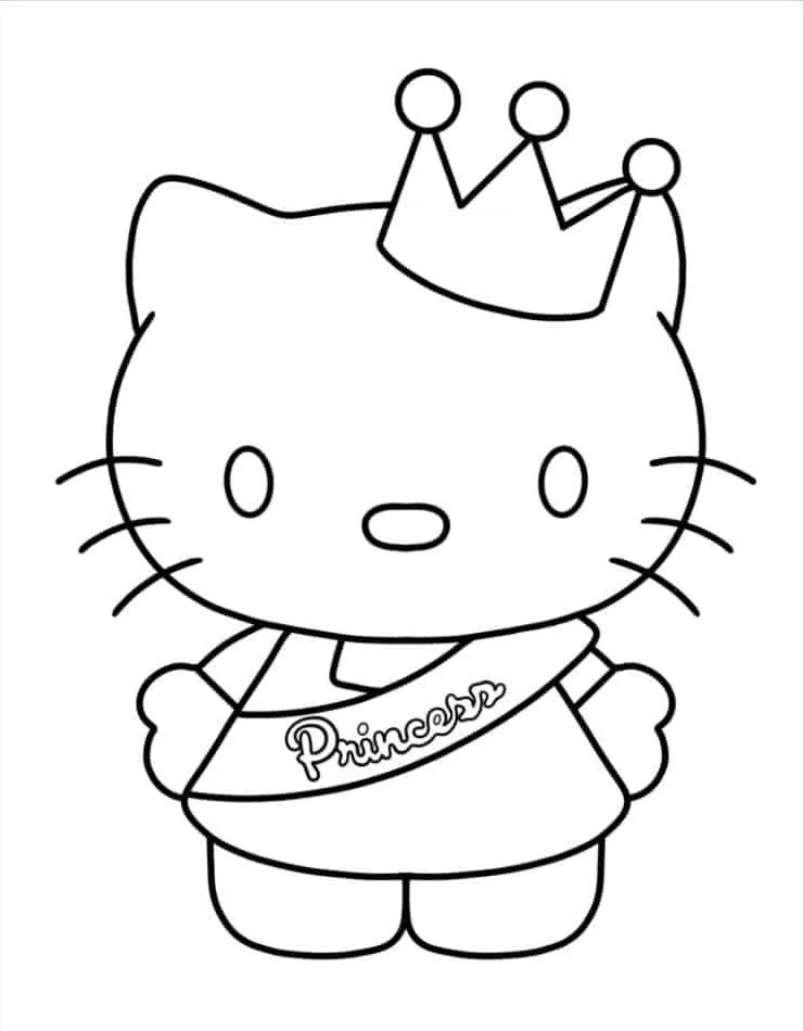 Dibujos para colorear e imprimir Hello Kitty