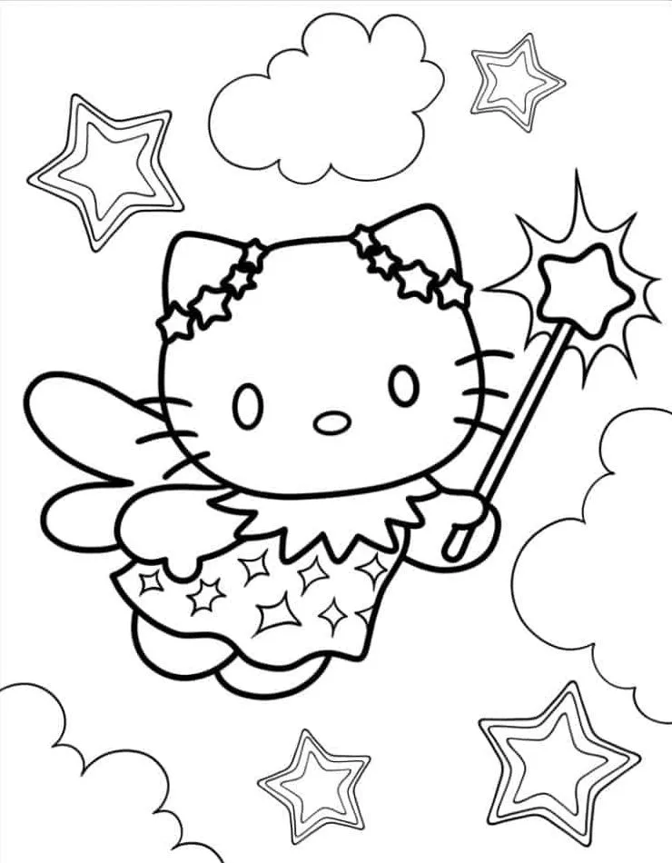 Dibujos para colorear e imprimir Hello Kitty