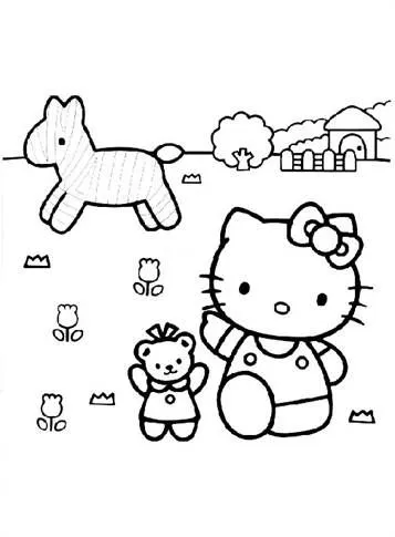 Dibujos para colorear e imprimir Hello Kitty