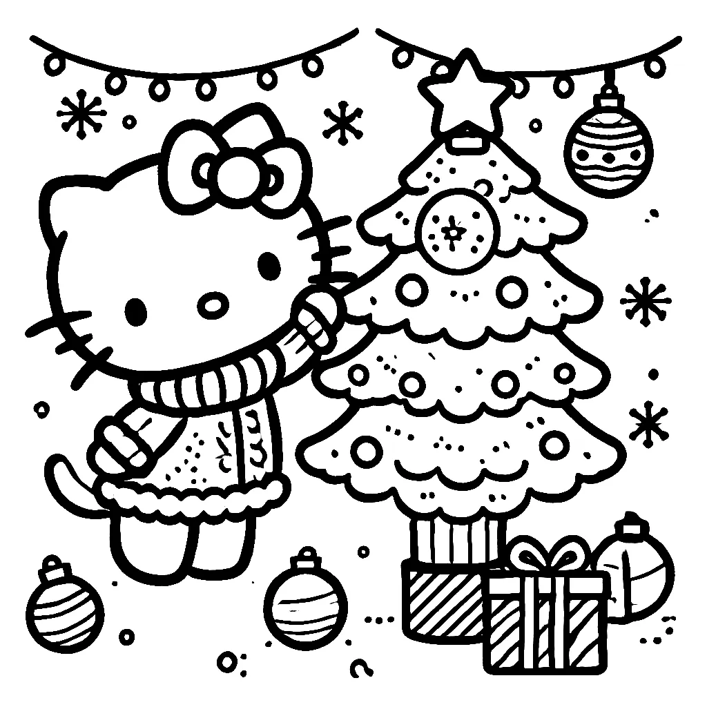 Dibujos para colorear e imprimir Hello Kitty