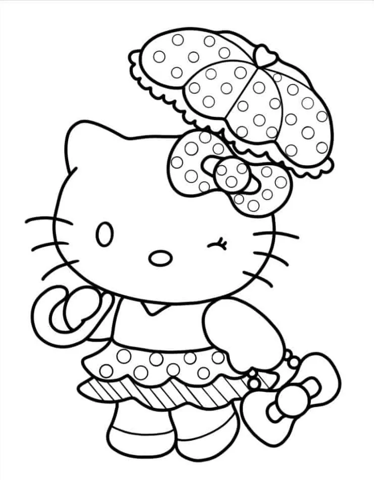 Dibujos para colorear e imprimir Hello Kitty