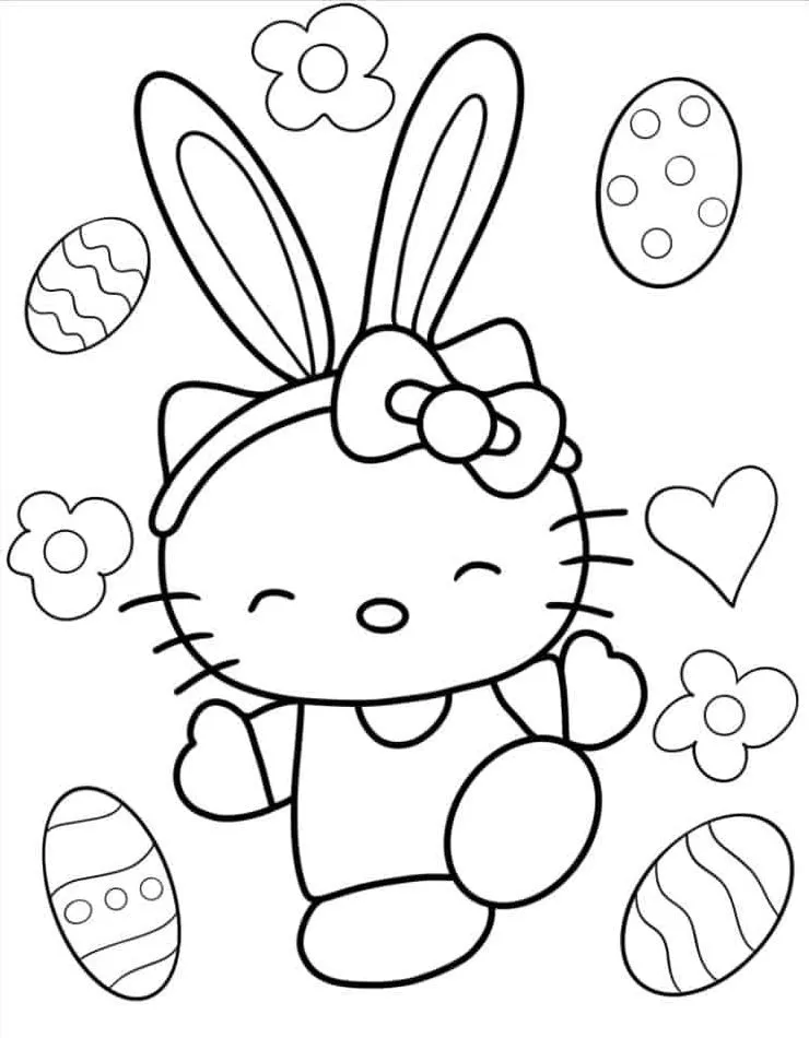 Dibujos para colorear e imprimir Hello Kitty