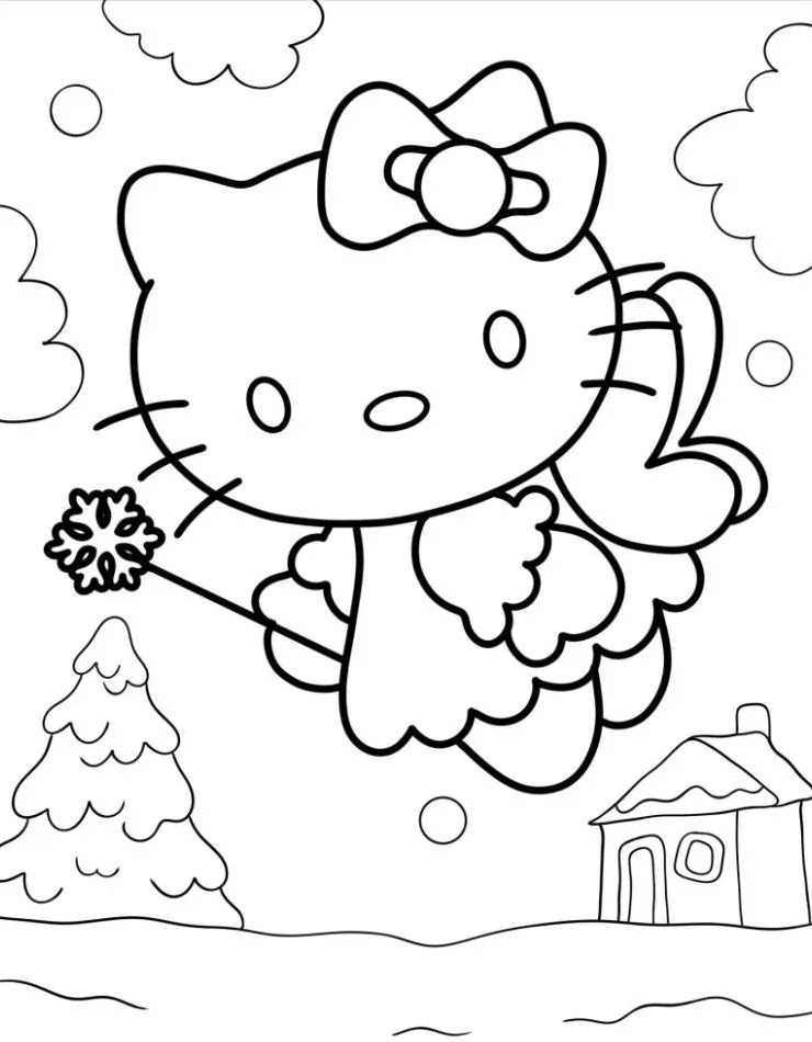 Dibujos para colorear e imprimir Hello Kitty