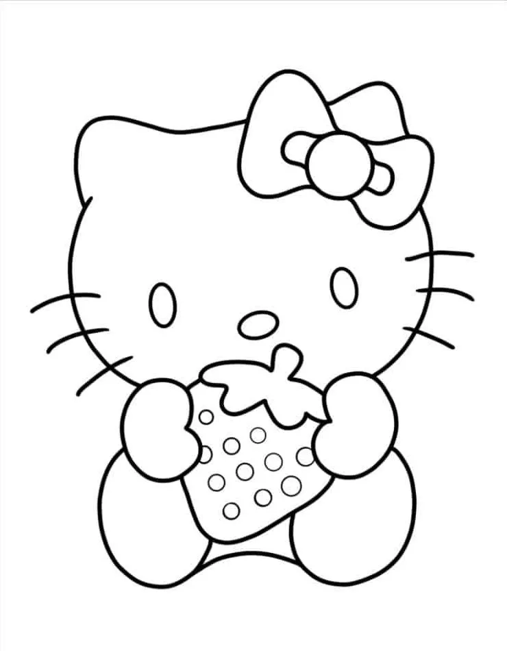 Dibujos para colorear e imprimir Hello Kitty