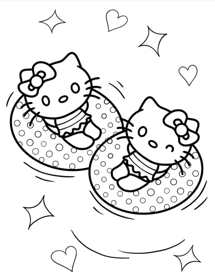 Dibujos para colorear e imprimir Hello Kitty