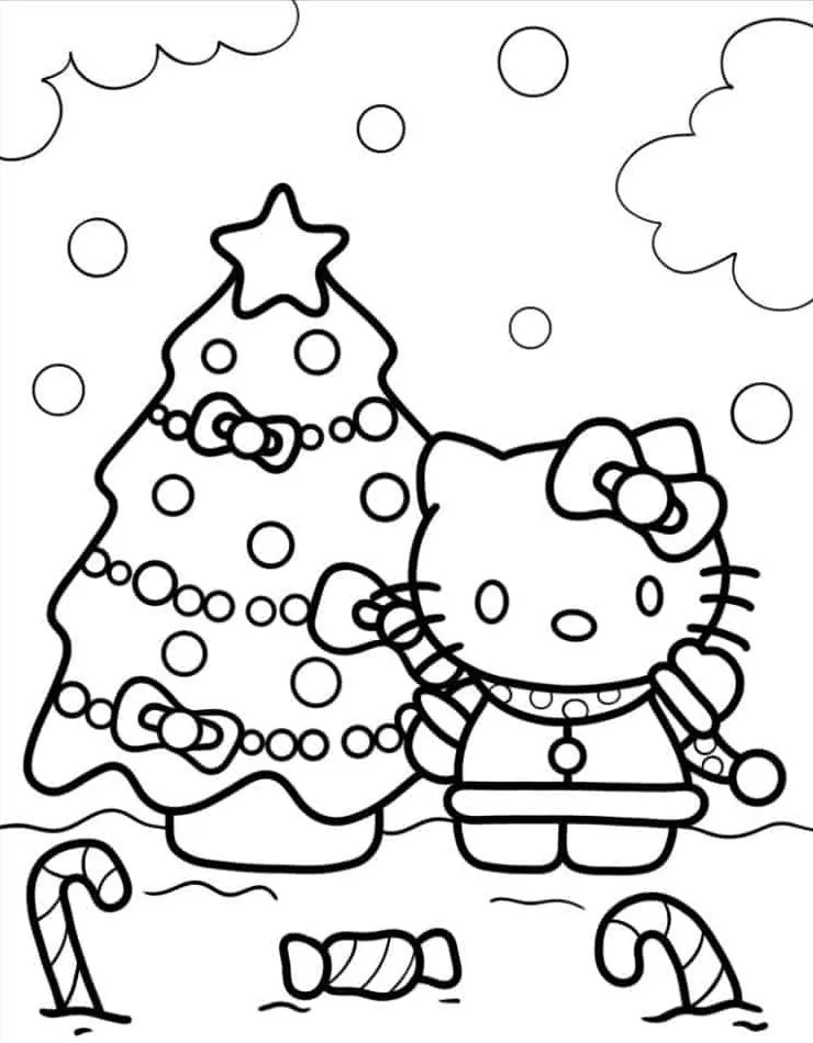 Dibujos para colorear e imprimir Hello Kitty