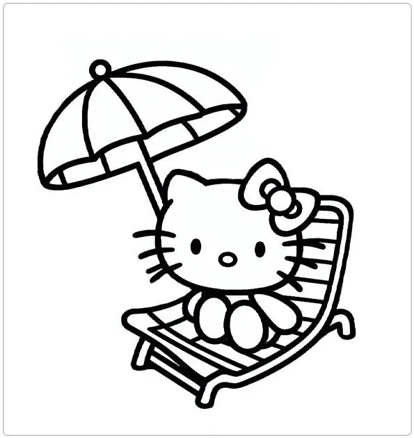 Dibujos para colorear e imprimir Hello Kitty