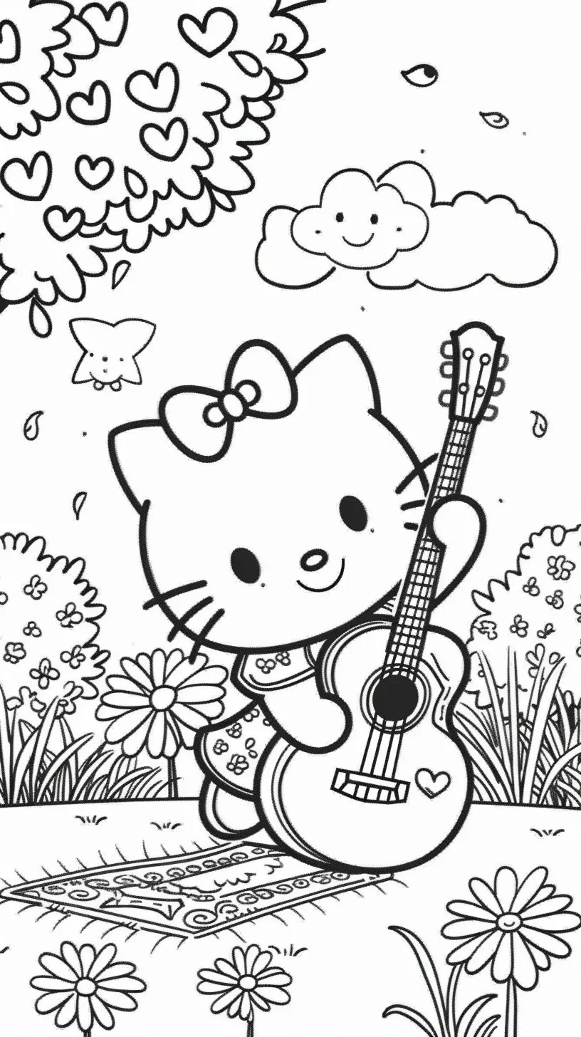 Dibujos para colorear e imprimir Hello Kitty