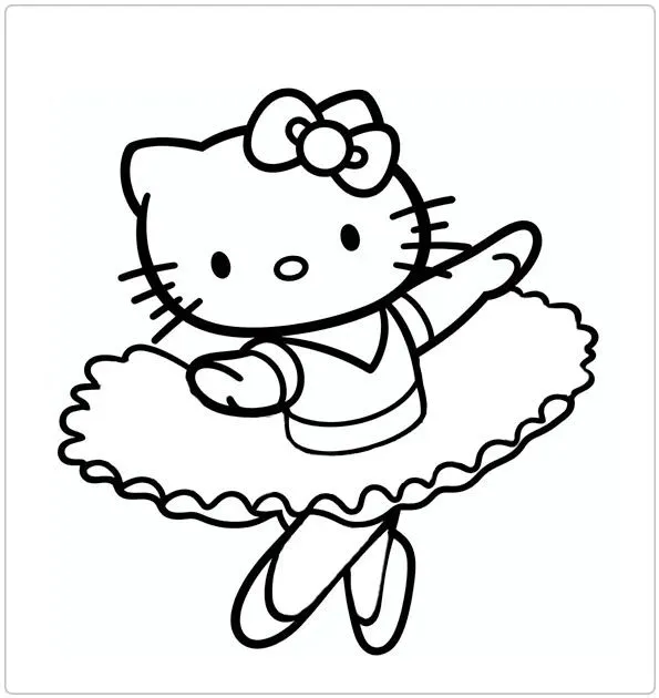 Dibujos para colorear e imprimir Hello Kitty