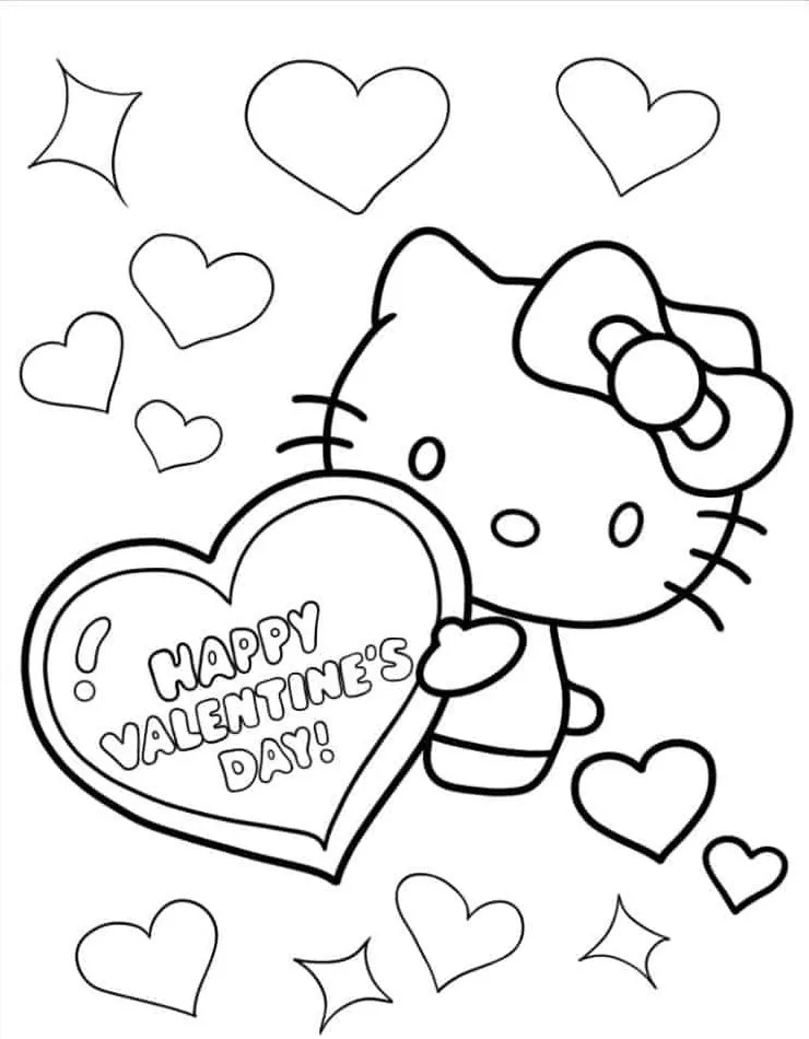 Dibujos para colorear e imprimir Hello Kitty