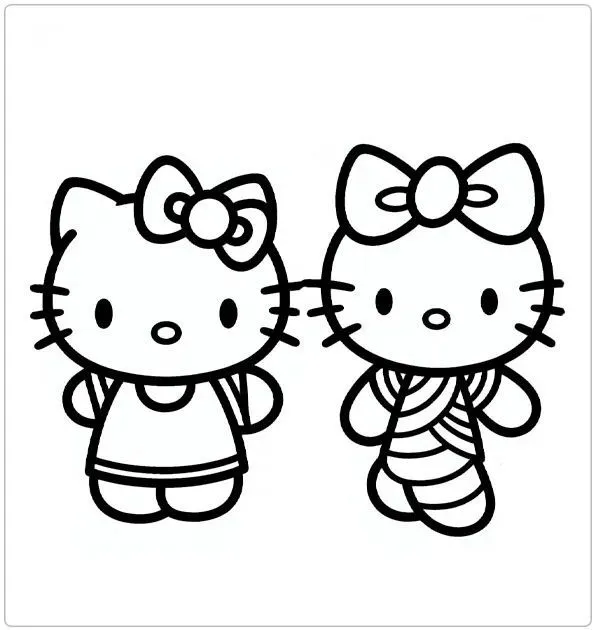 Dibujos para colorear e imprimir Hello Kitty