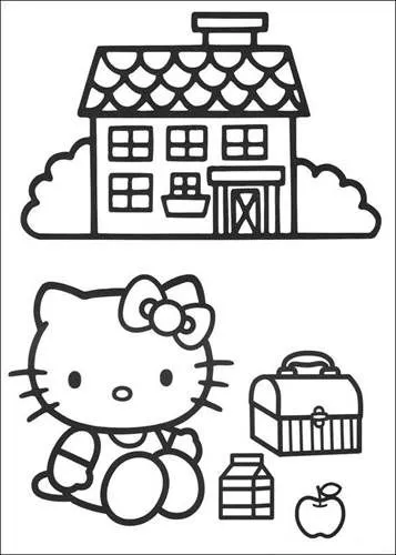 Dibujos para colorear e imprimir Hello Kitty