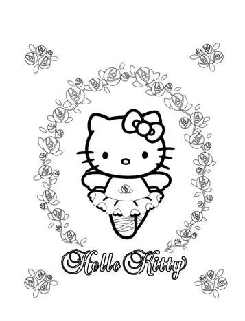 Dibujos para colorear e imprimir Hello Kitty