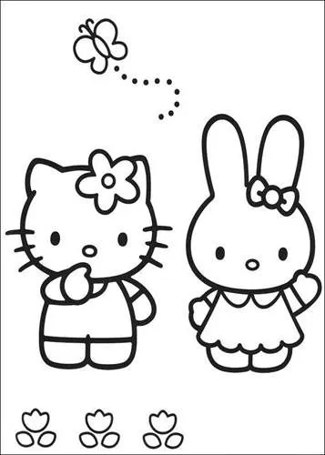 Dibujos para colorear e imprimir Hello Kitty