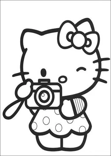 Dibujos para colorear e imprimir Hello Kitty