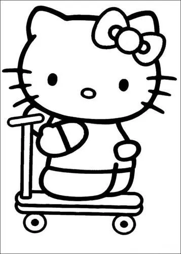 Dibujos para colorear e imprimir Hello Kitty