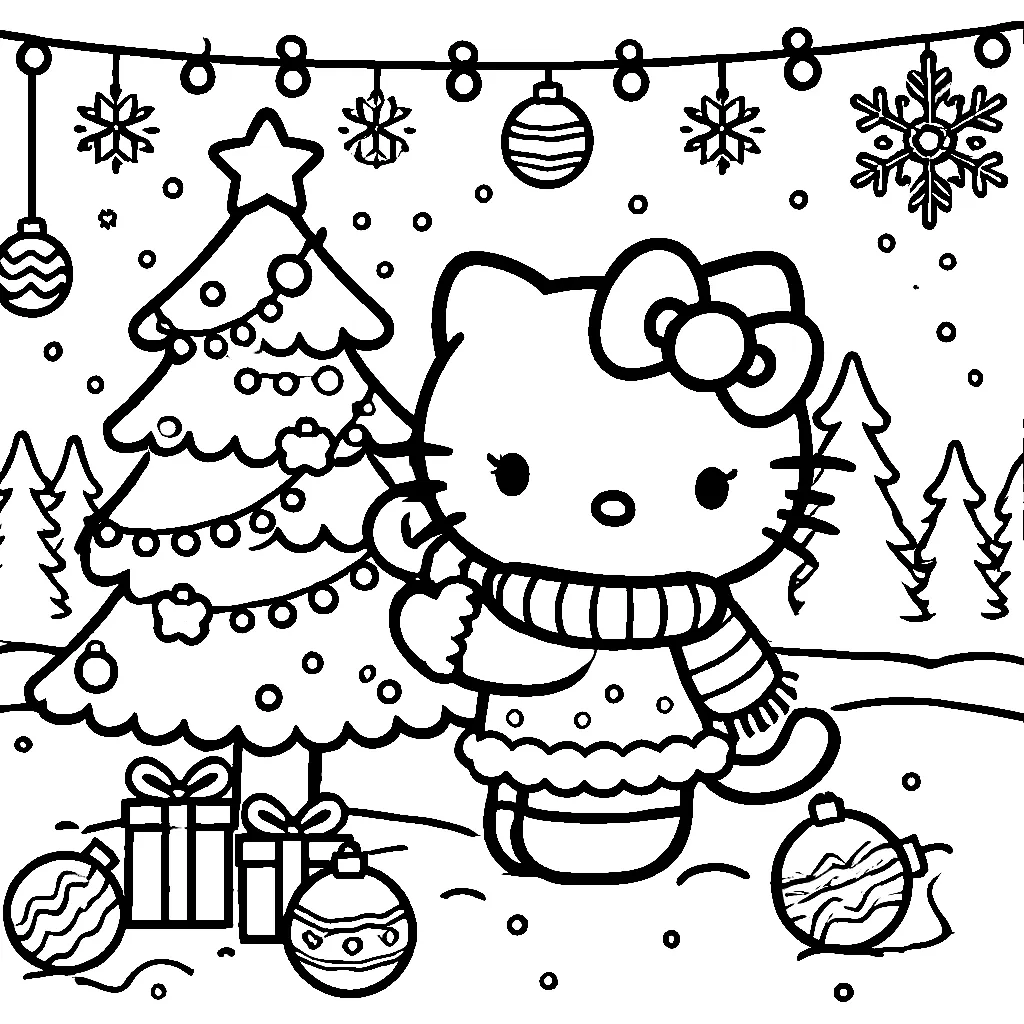 Dibujos para colorear e imprimir Hello Kitty