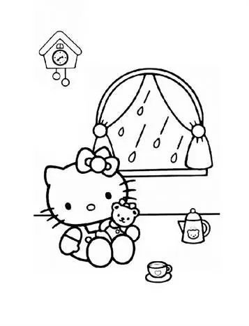 Dibujos para colorear e imprimir Hello Kitty