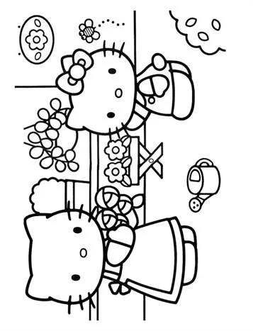 Dibujos para colorear e imprimir Hello Kitty