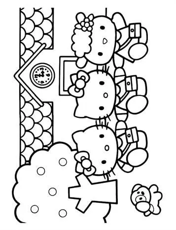 Dibujos para colorear e imprimir Hello Kitty