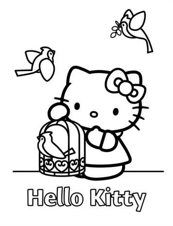 Dibujos para colorear e imprimir Hello Kitty