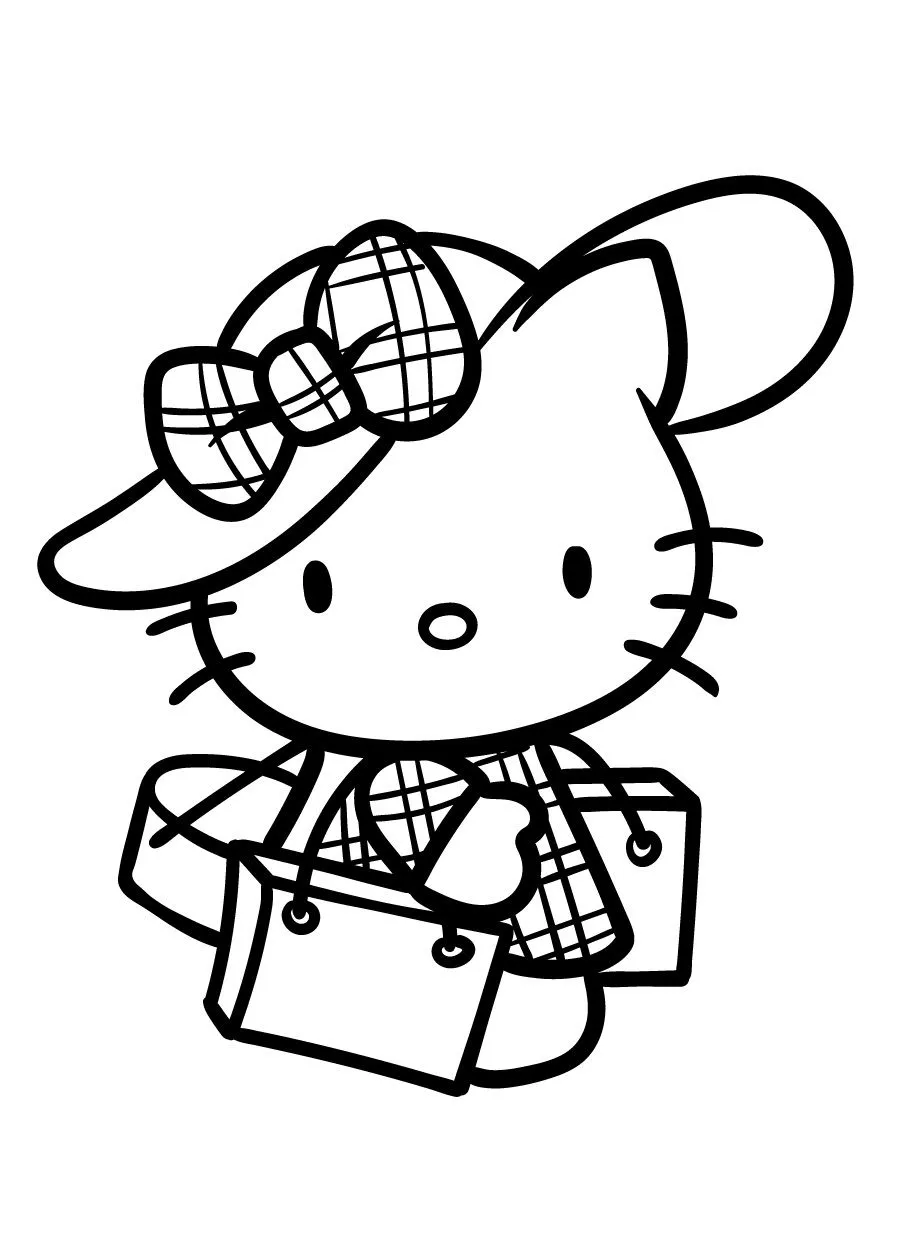 Dibujos para colorear e imprimir Hello Kitty