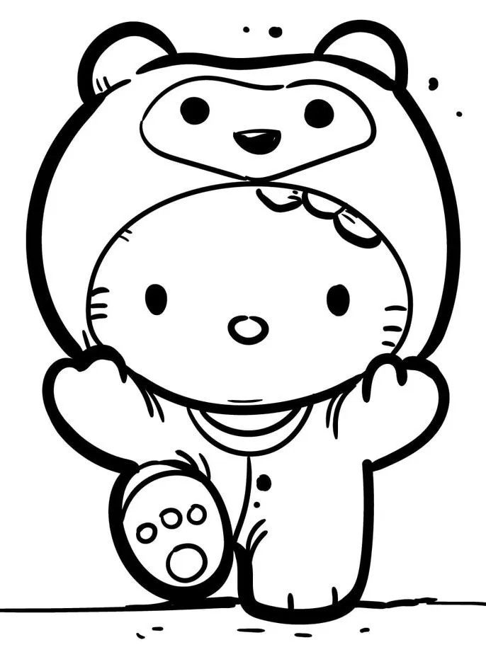 Dibujos para colorear e imprimir Hello Kitty