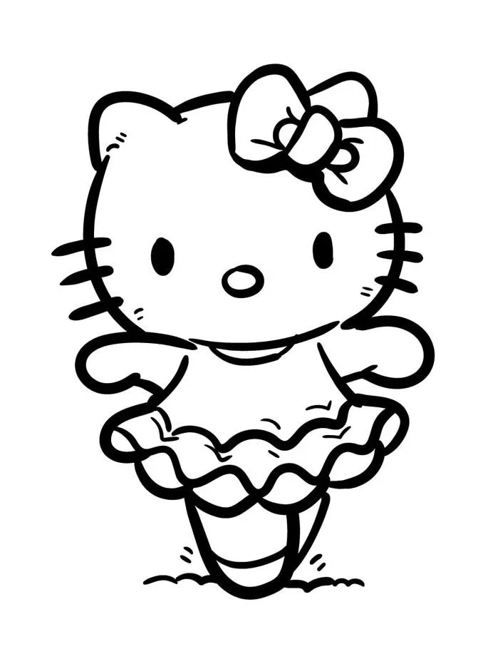 Dibujos para colorear e imprimir Hello Kitty