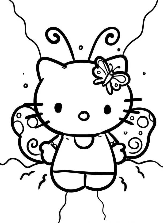 Dibujos para colorear e imprimir Hello Kitty