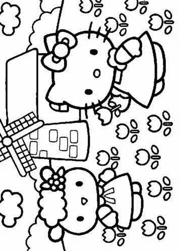 Dibujos para colorear e imprimir Hello Kitty