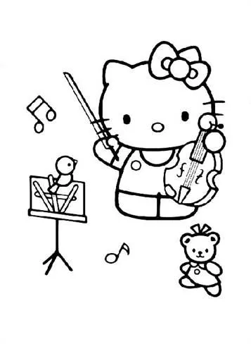 Dibujos para colorear e imprimir Hello Kitty