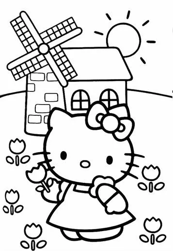 Dibujos para colorear e imprimir Hello Kitty