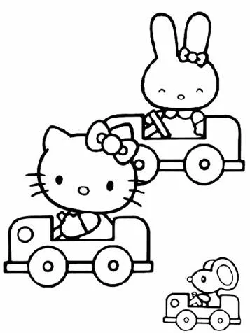 Dibujos para colorear e imprimir Hello Kitty